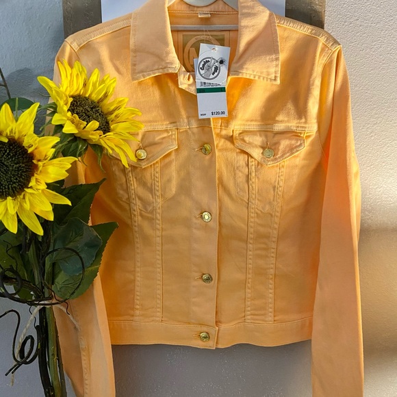 Michael Kors~Denim Jacket in Melon - Picture 1 of 4